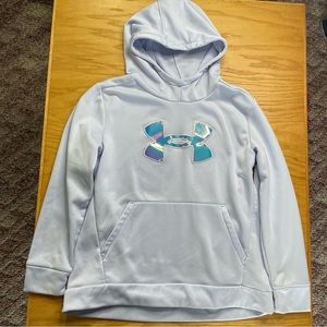 Girls Under Armour hoodie with iridescent logo size XL